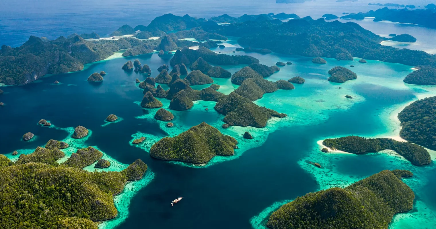 Raja Ampat islands from the air